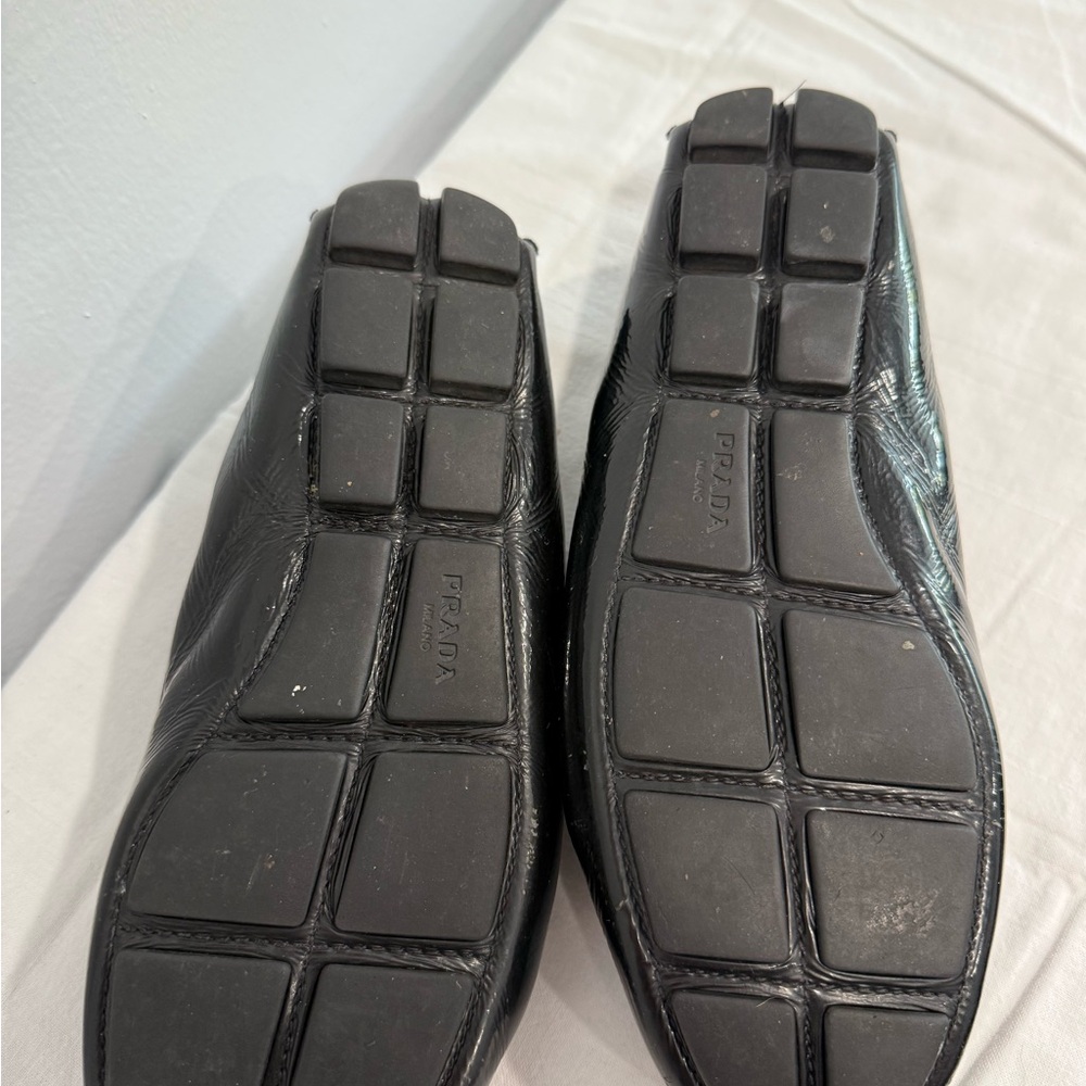 Woman’s Prada Black Leather Loafers - Picture 4 of 4